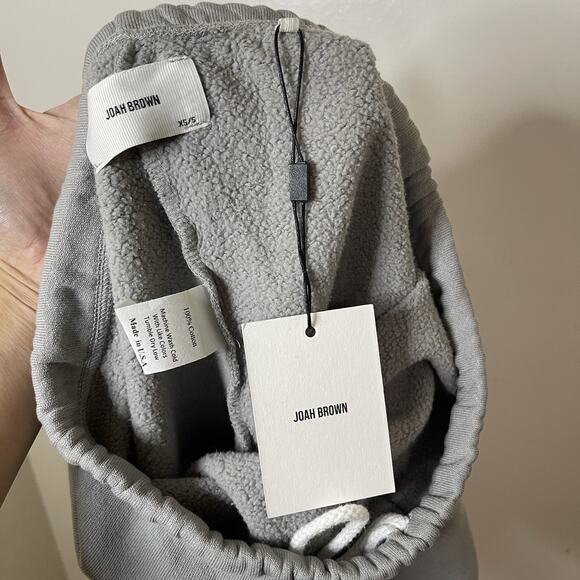NWT Joah Brown Fitted Sweat Shorts Washed Gray French Terry XS/ Small - Picture 4 of 4